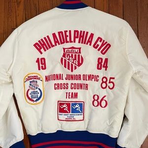 Vintage 80s Philadelphia CYO Cross Country Jacket Patches Jacket - S/M
